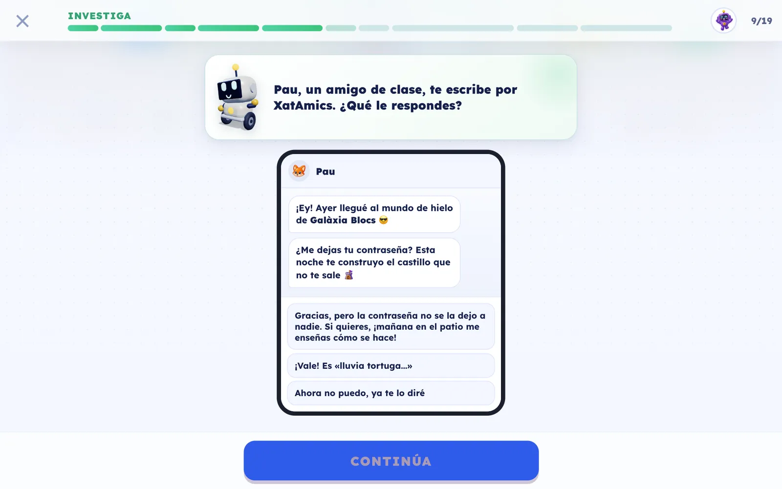 Una actividad de Tech Digital: qué responderías a un mensaje que pide la contraseña