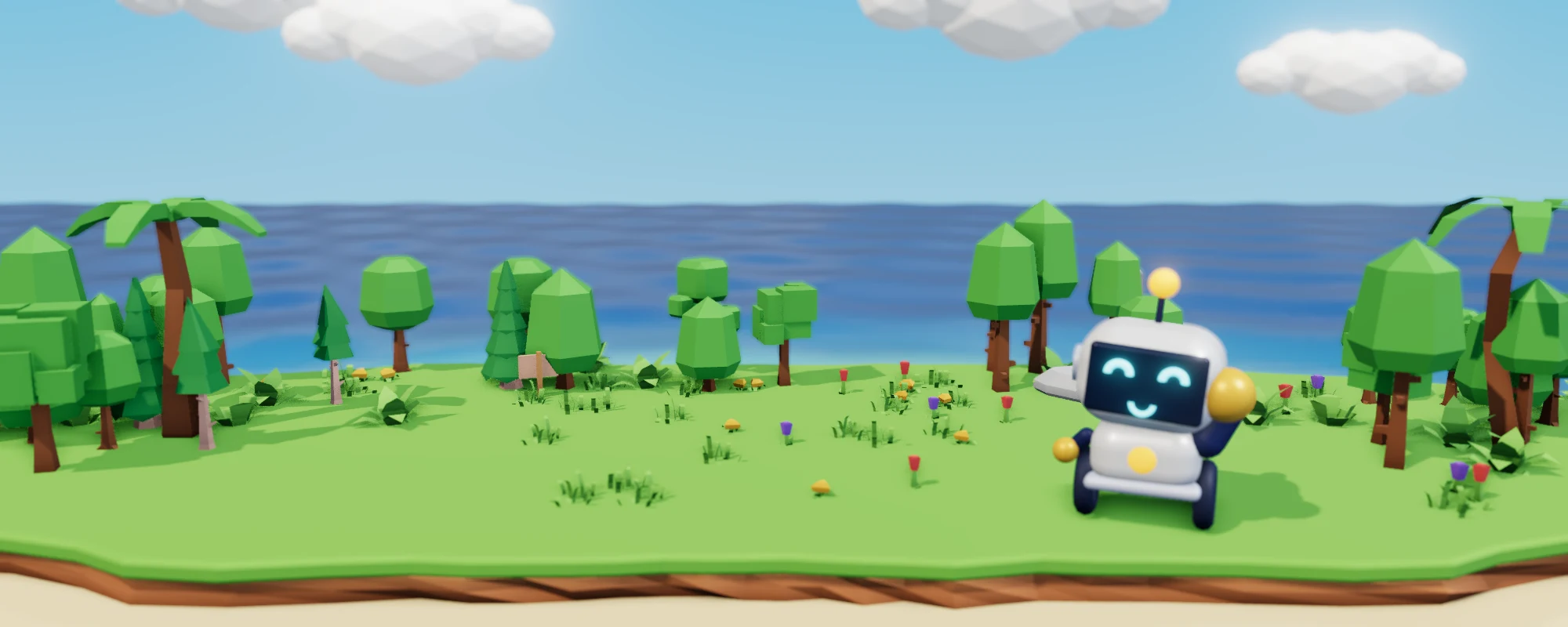 Bit, el robot de Numi Tech, en su isla